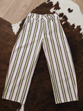 Pantalón balloon de rayas multicolor
