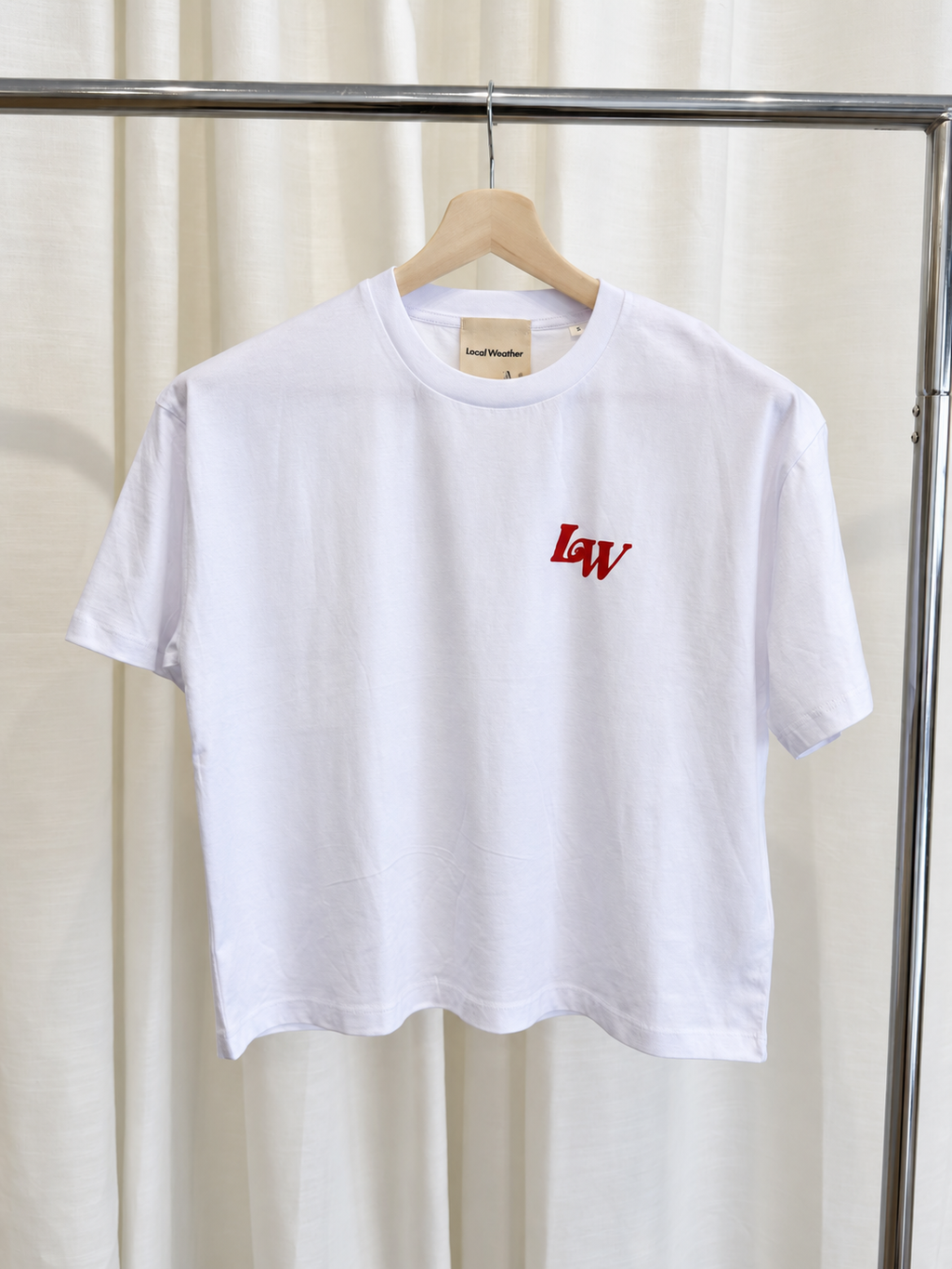 Camiseta de algodón organico con logo LW