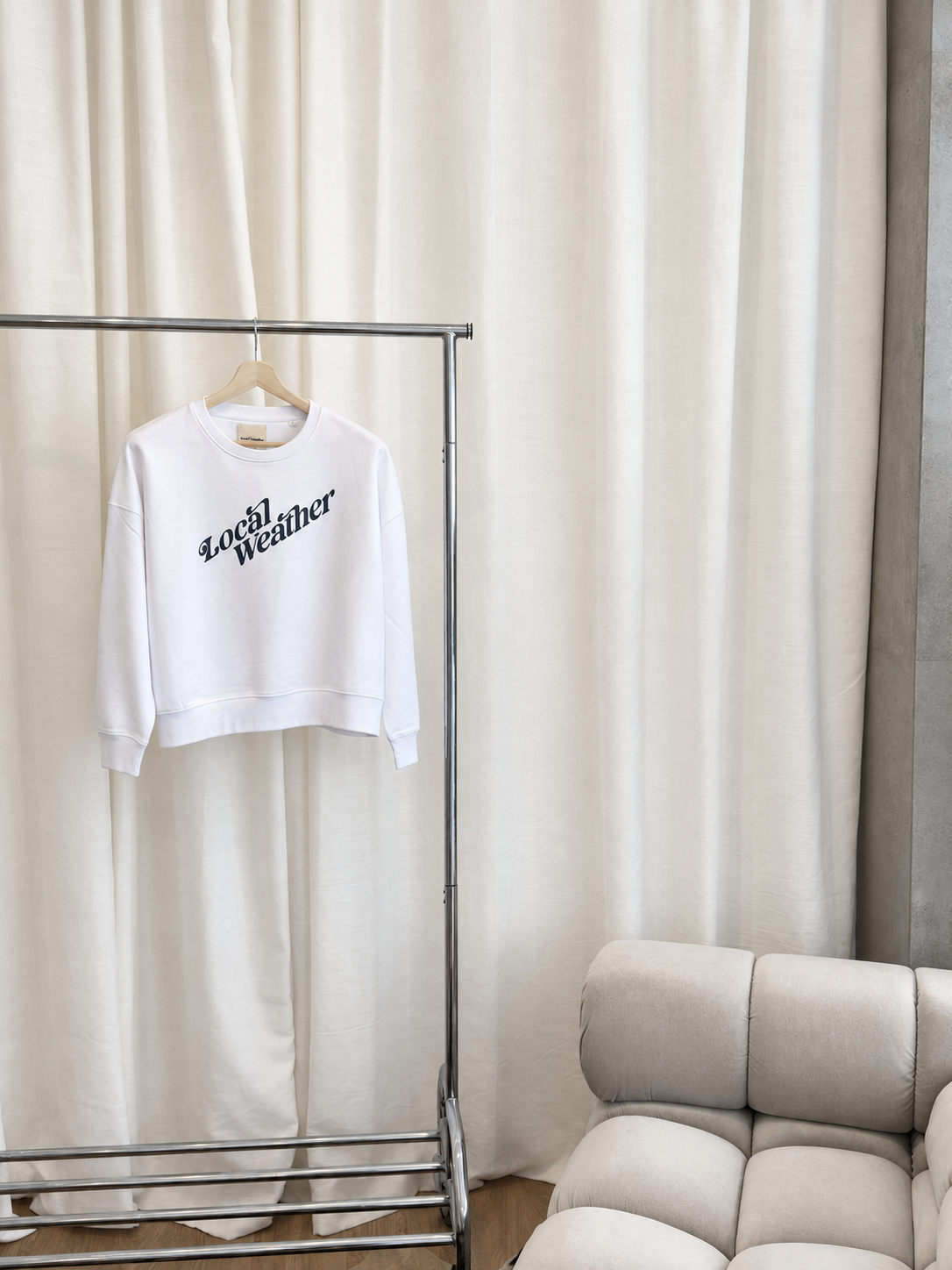 Sudadera de algodón orgánico con logo Local Weather